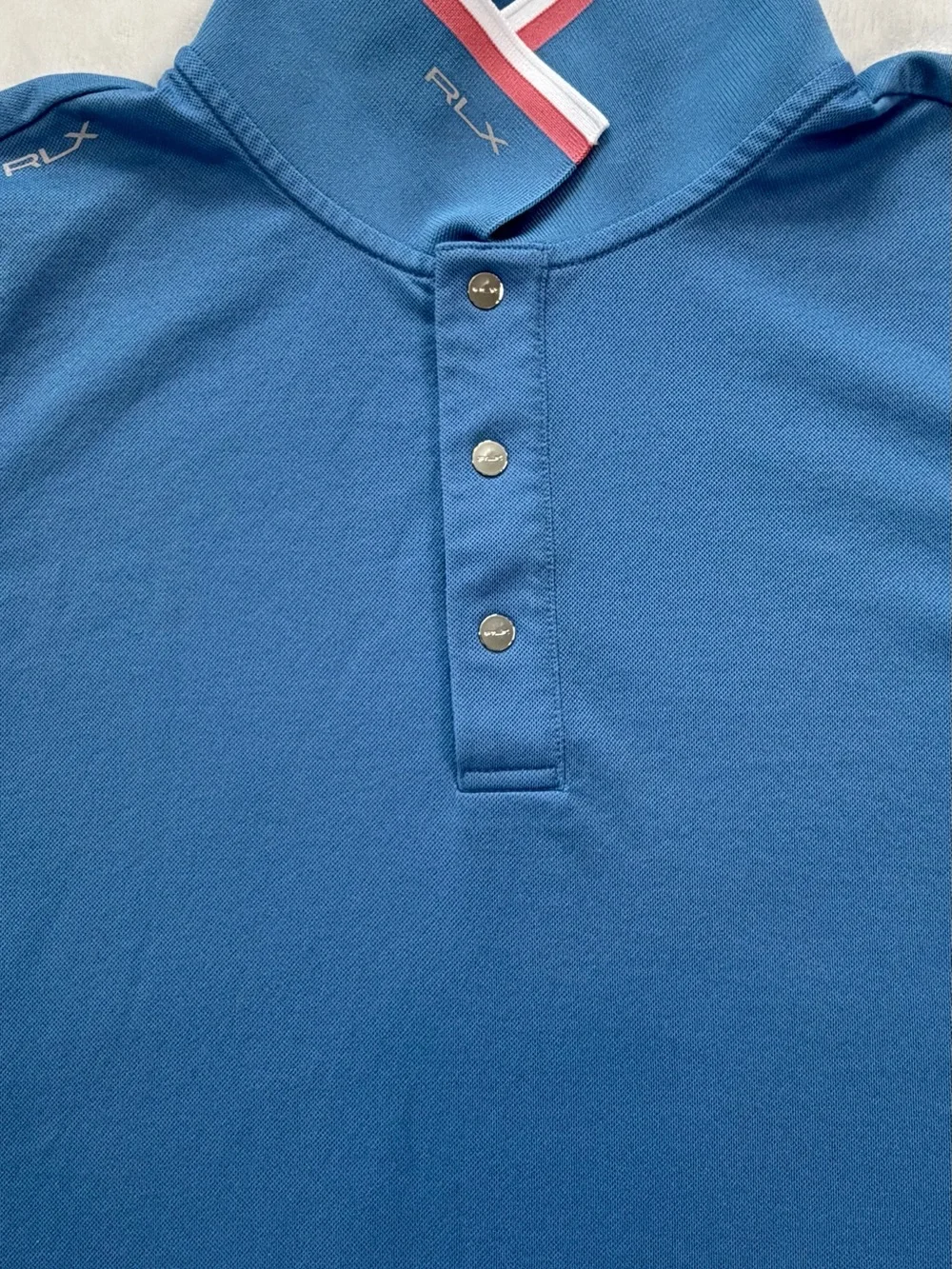 Ralph Lauren RLX Blue Polo Shirt Tailored Fit Womens Small Performance Golf - Picture 4 of 9